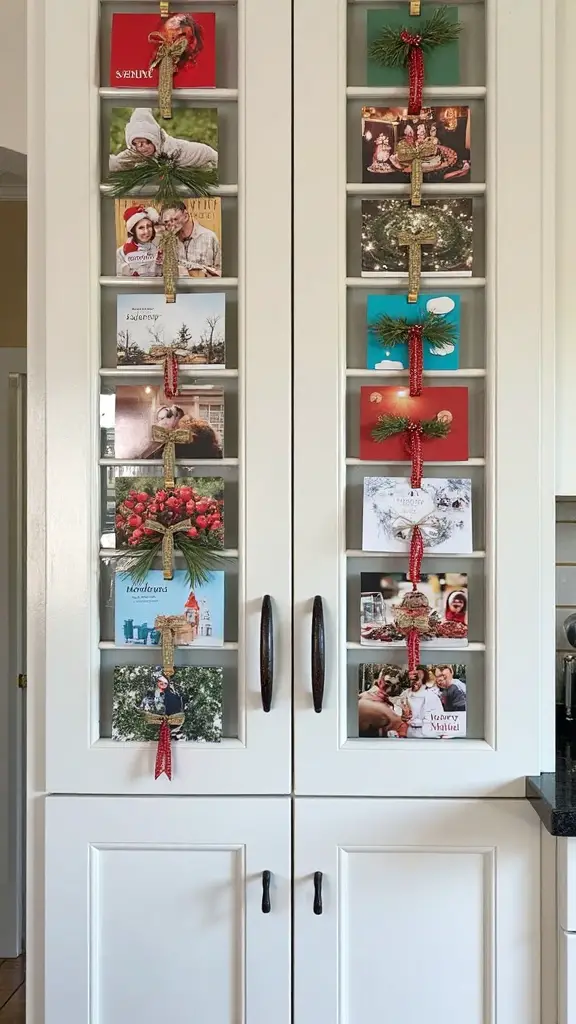 creative christmas card display