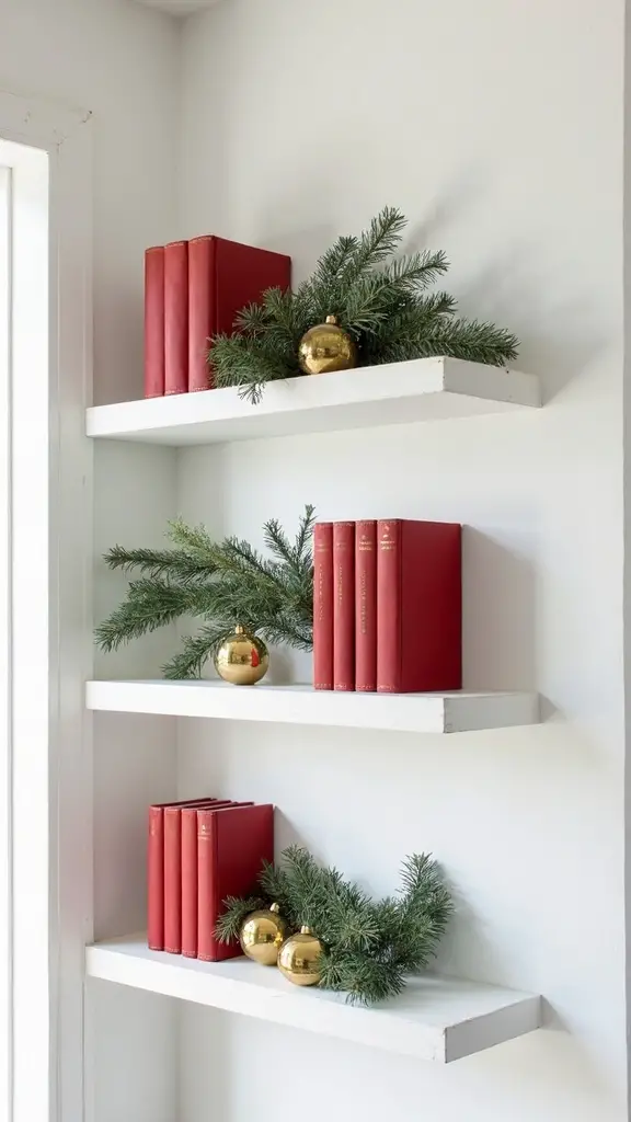 curate minimalist holiday book displays