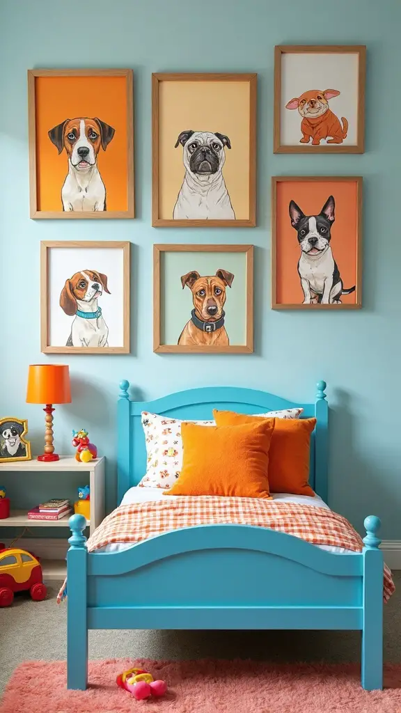 curated bluey inspired gallery wall storytelling