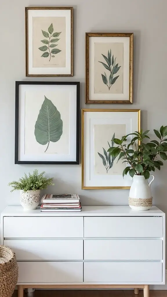 curated complementary balanced refreshing gallery wall