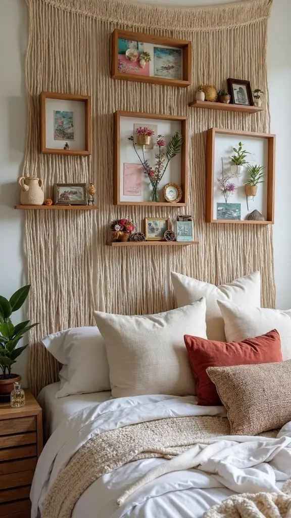 curated travel memorabilia bohemian decor