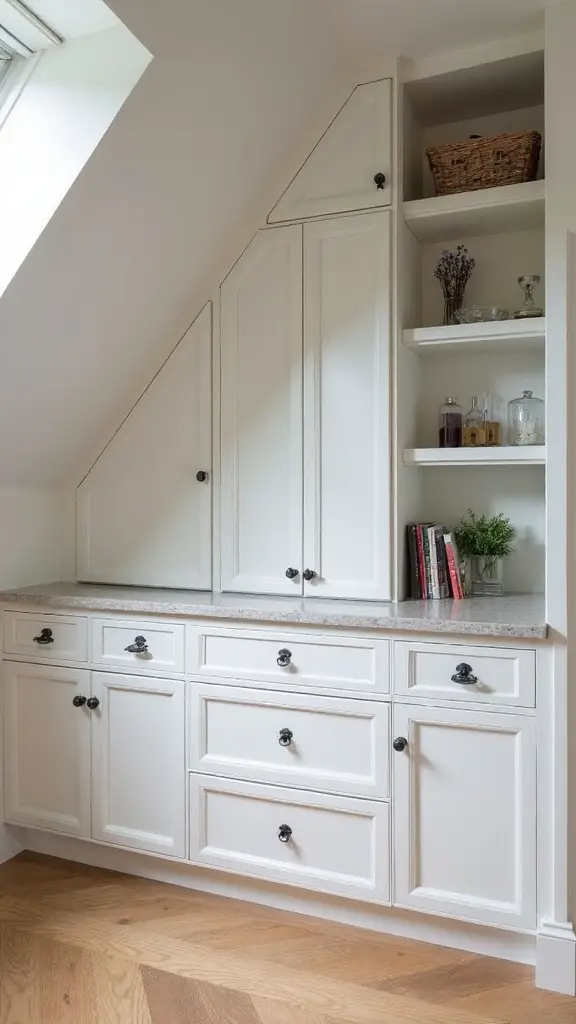 customized sloped ceiling storage solutions