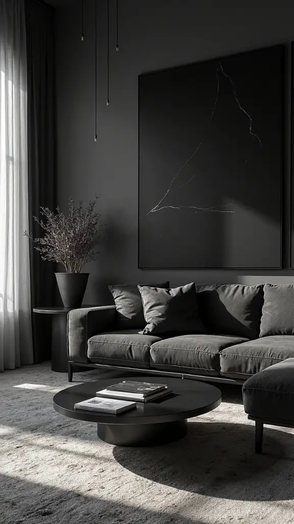 dark abstract focal artwork