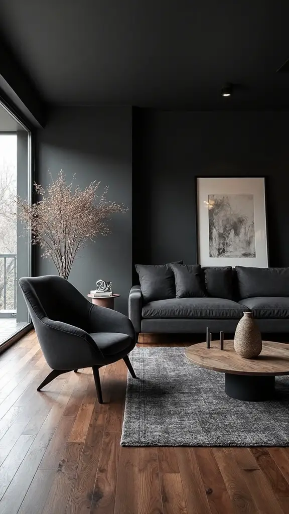 dark minimalist hardwood floors