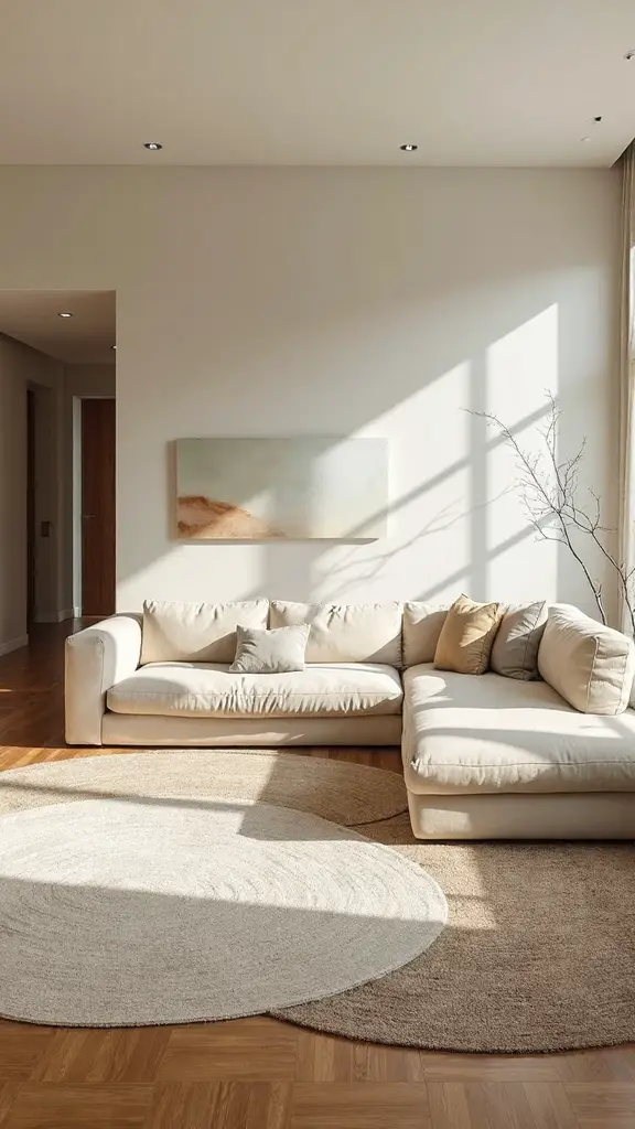 defining minimalist zones with area rugs