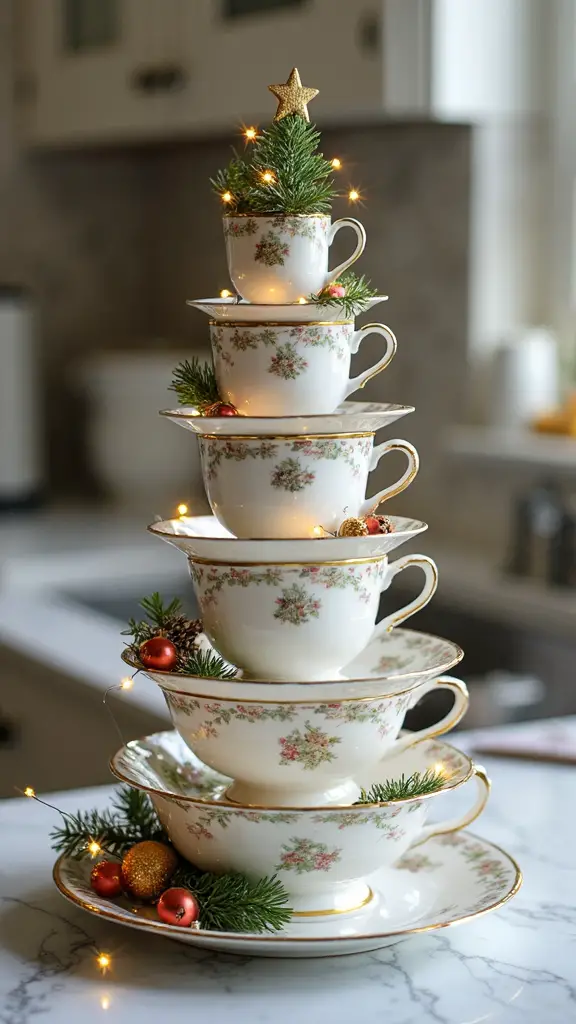 delicate holiday porcelain miniature tree displays