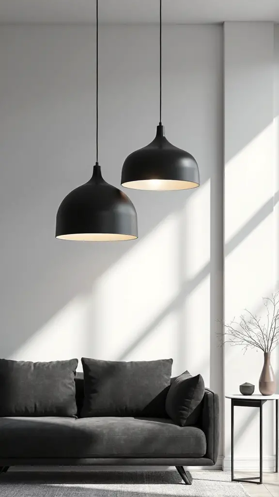 dramatic minimalist pendant light focal points