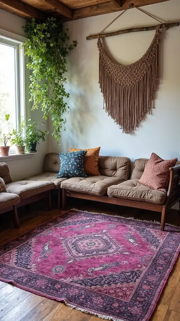 earthy free spirited layered boho flooring