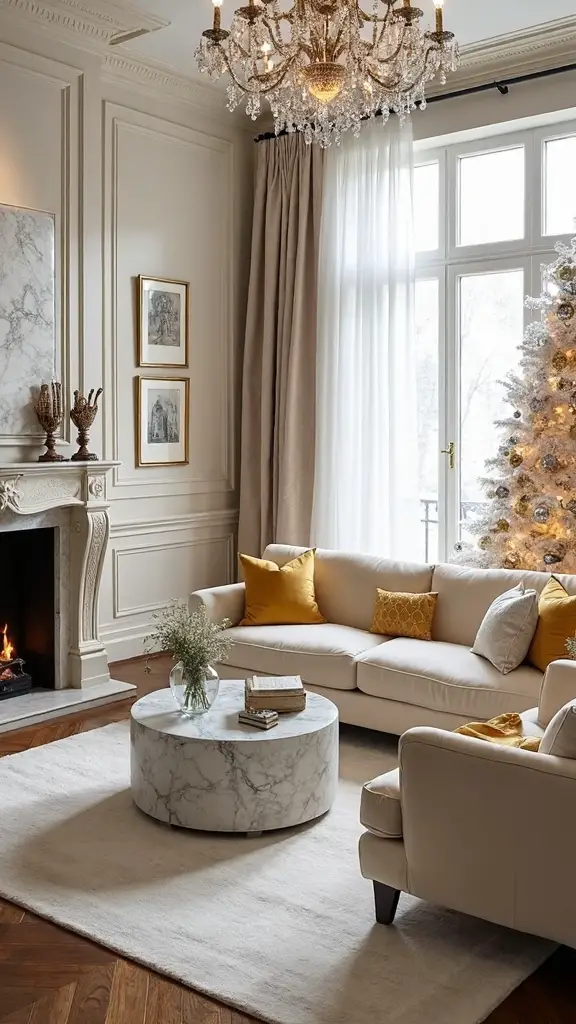 elegant christmas living room sophistication