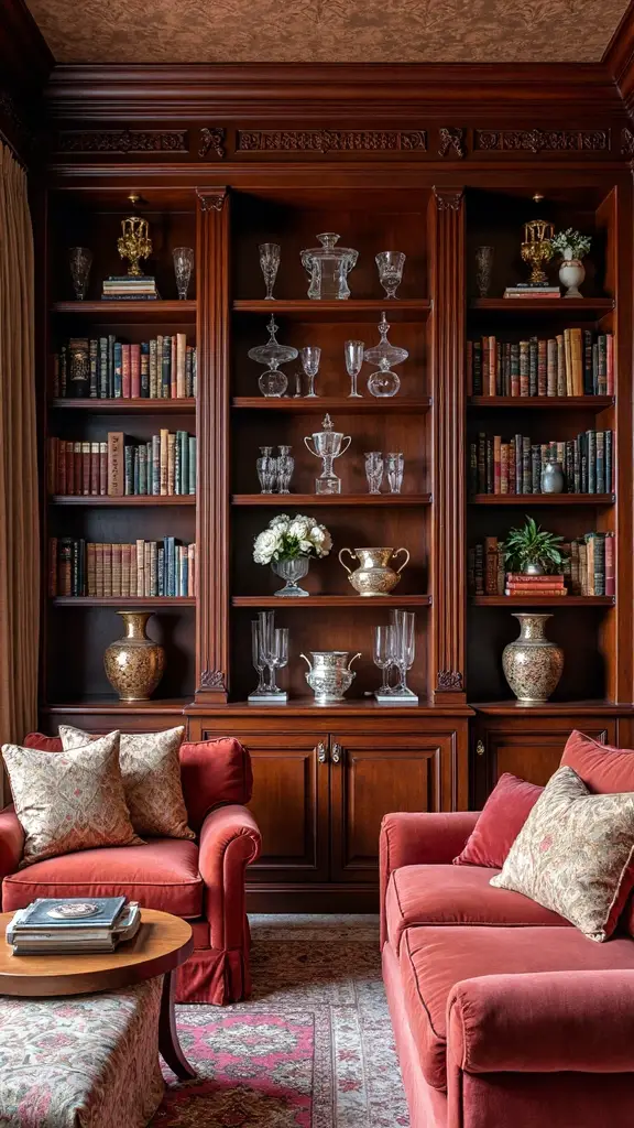 elegant customized curated illuminated bookshelves