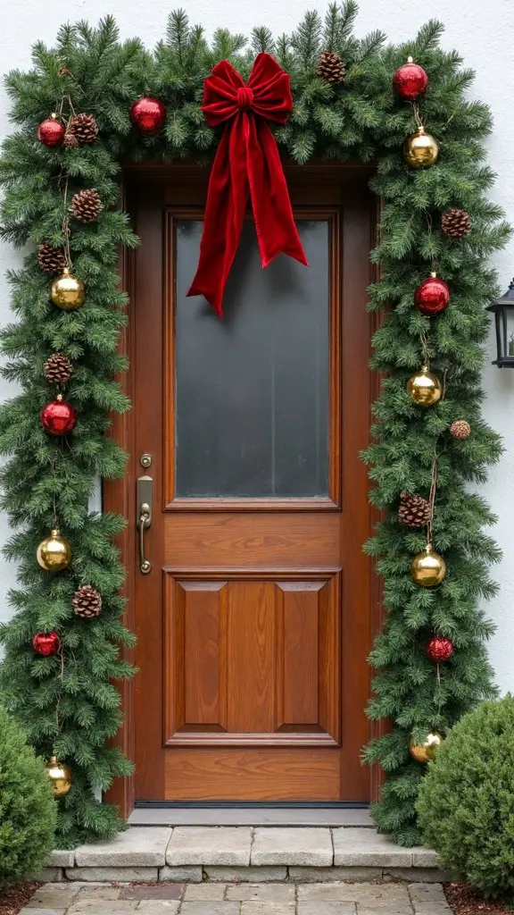 elegant entryway holiday decor