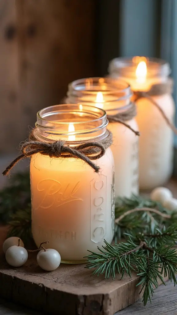 elegant farmhouse christmas candle holders