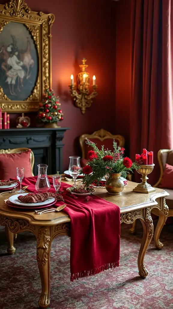 elegant festive holiday tabletop display