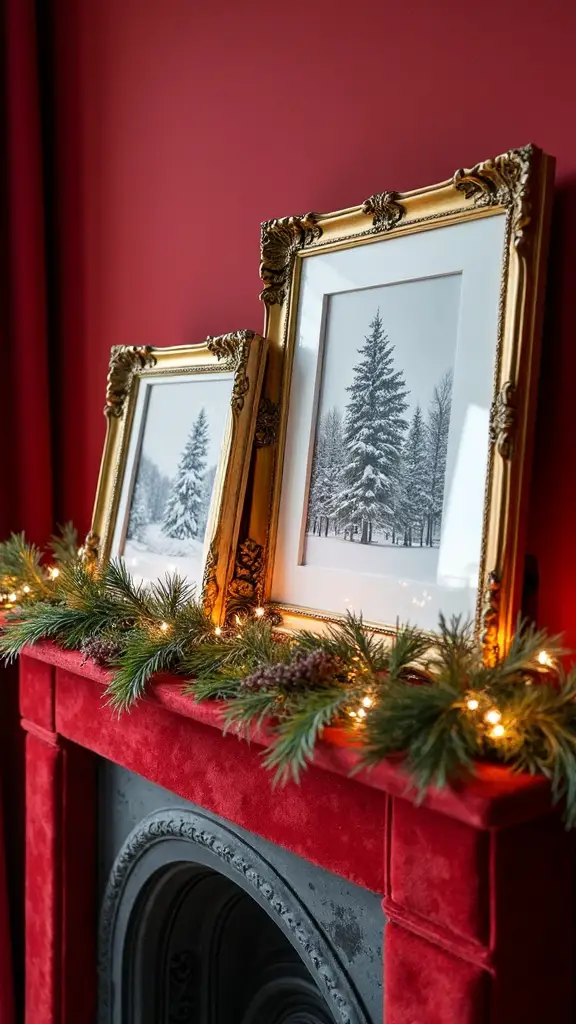 elegant gold holiday photo displays