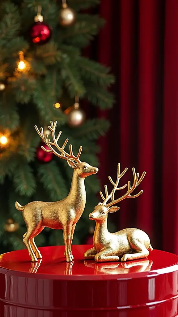 elegant holiday console table display