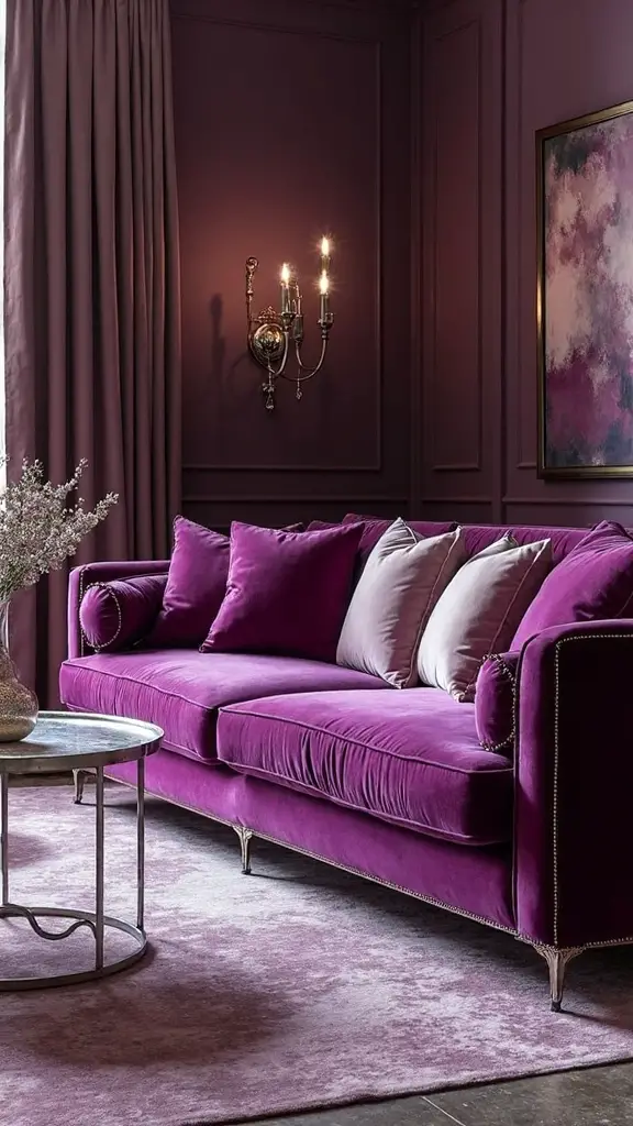 elegant royal purple metallic sophistication