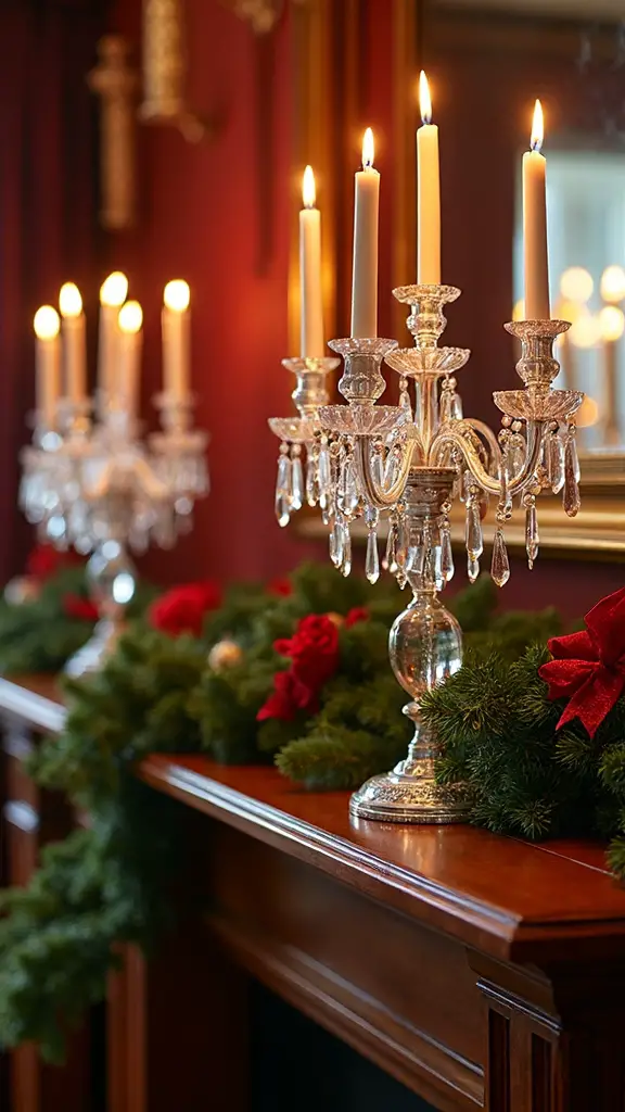 elegant sophisticated christmas candelabra lighting