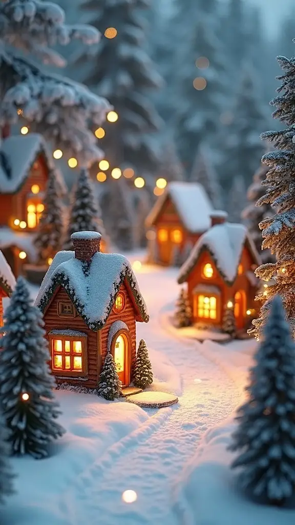 enchanted outdoor christmas village display