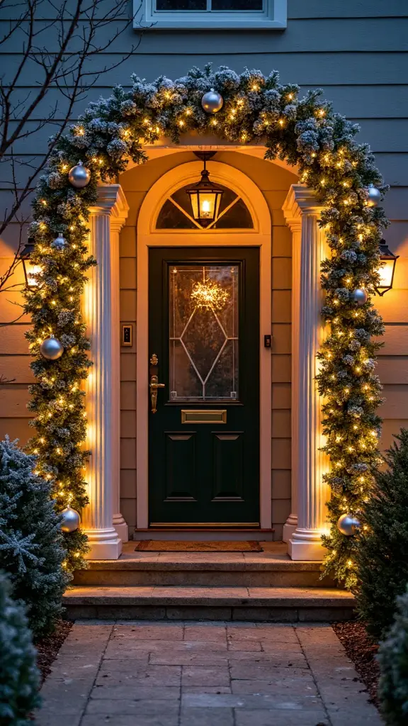 enchanting entryway winter wonderland display
