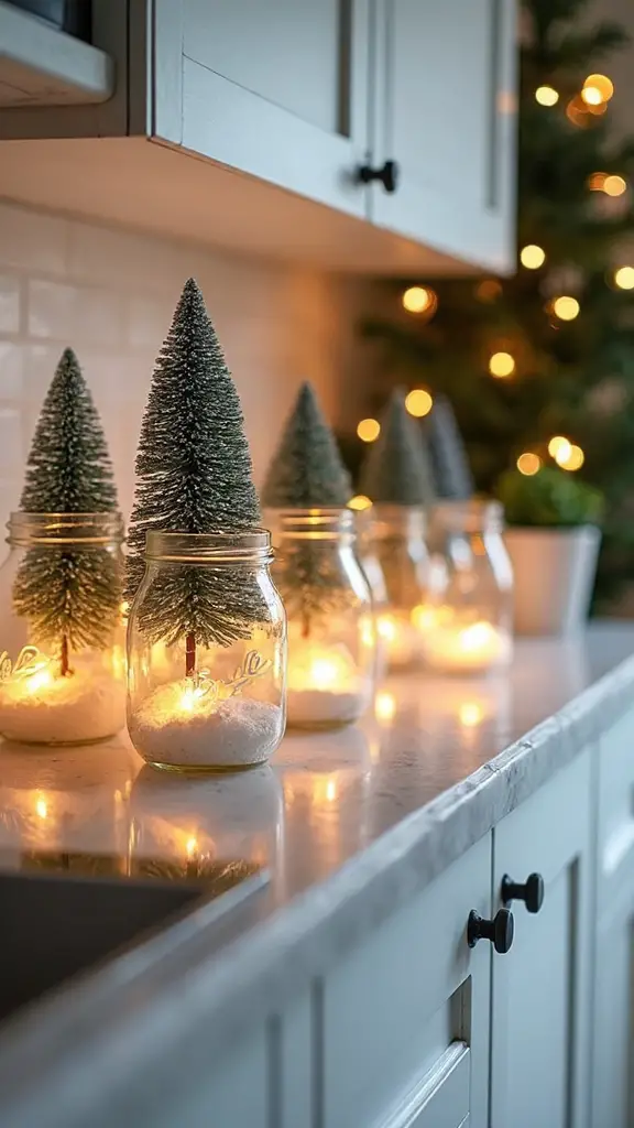 enchanting glass jar snow globes