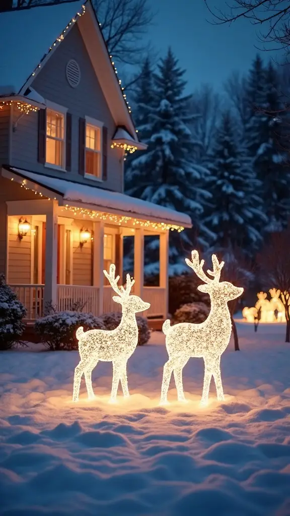enchanting glowing reindeer lawn decor