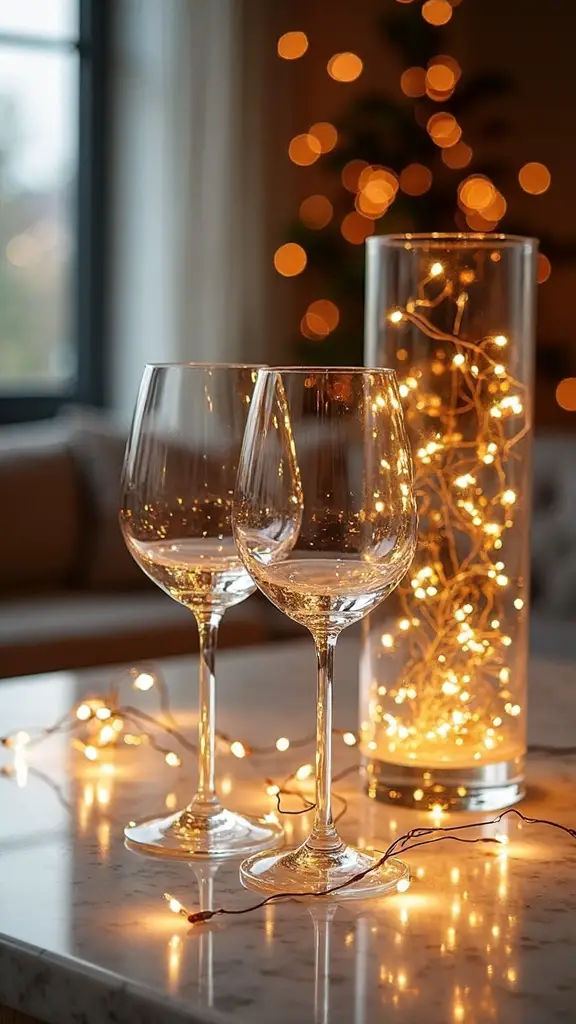 enchanting luminous glassware centerpieces