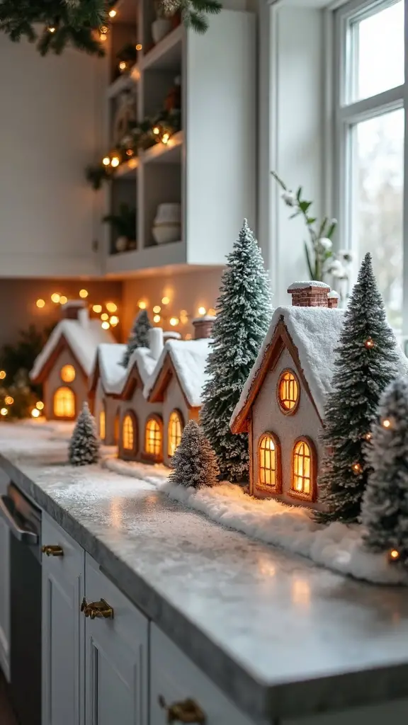enchanting miniature holiday village display