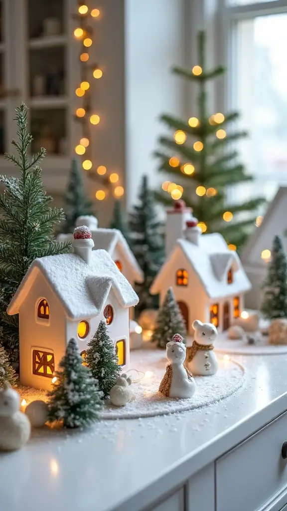 enchanting miniature holiday village scene