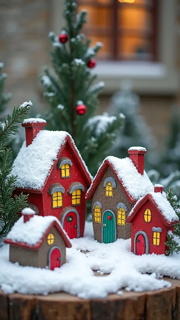 enchanting miniature rock christmas village