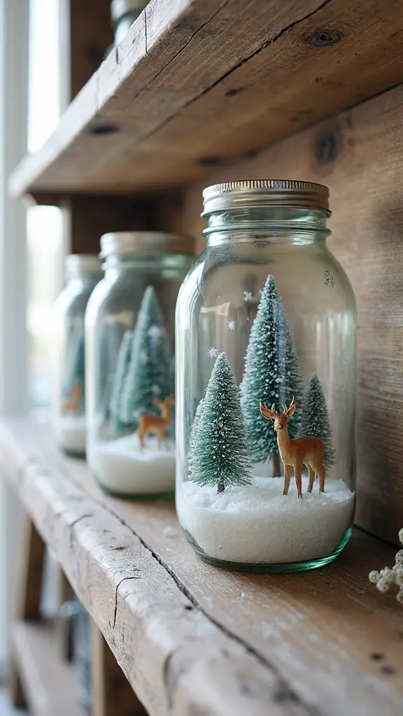 enchanting miniature winter wonderland snow globes