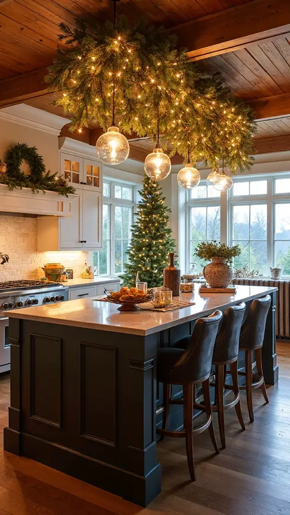 enchanting overhead string light canopy