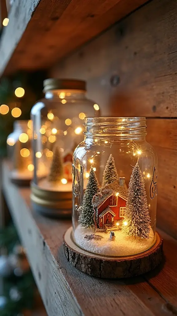 enchanting portable winter wonderland mason jars
