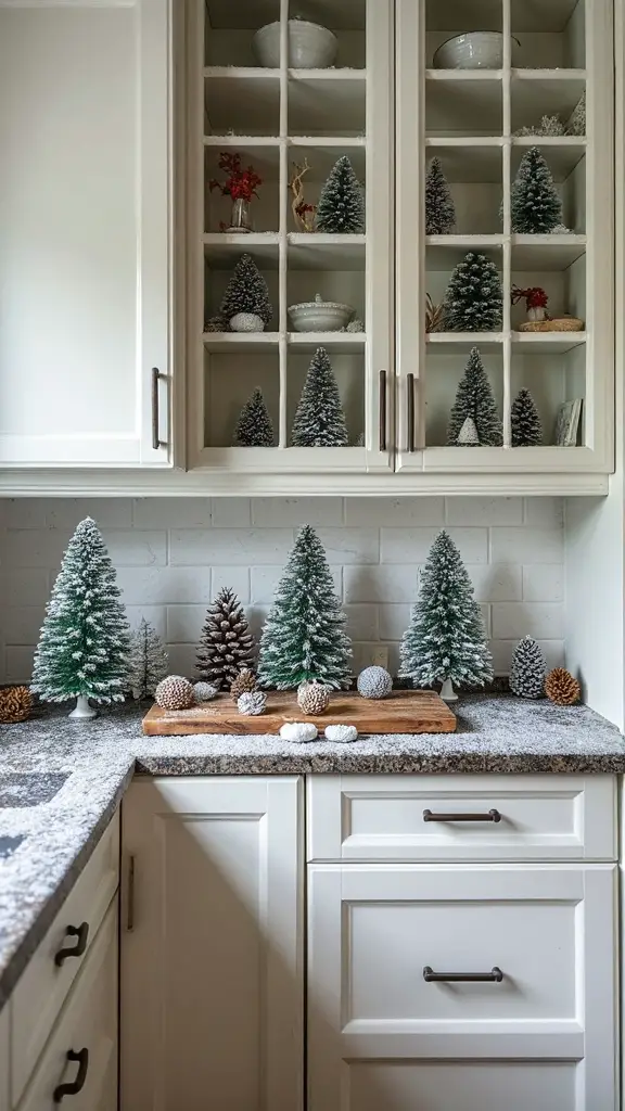 enchanting winter cabinet top displays