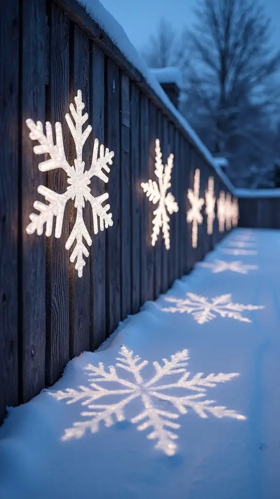 enchanting winter fence line displays