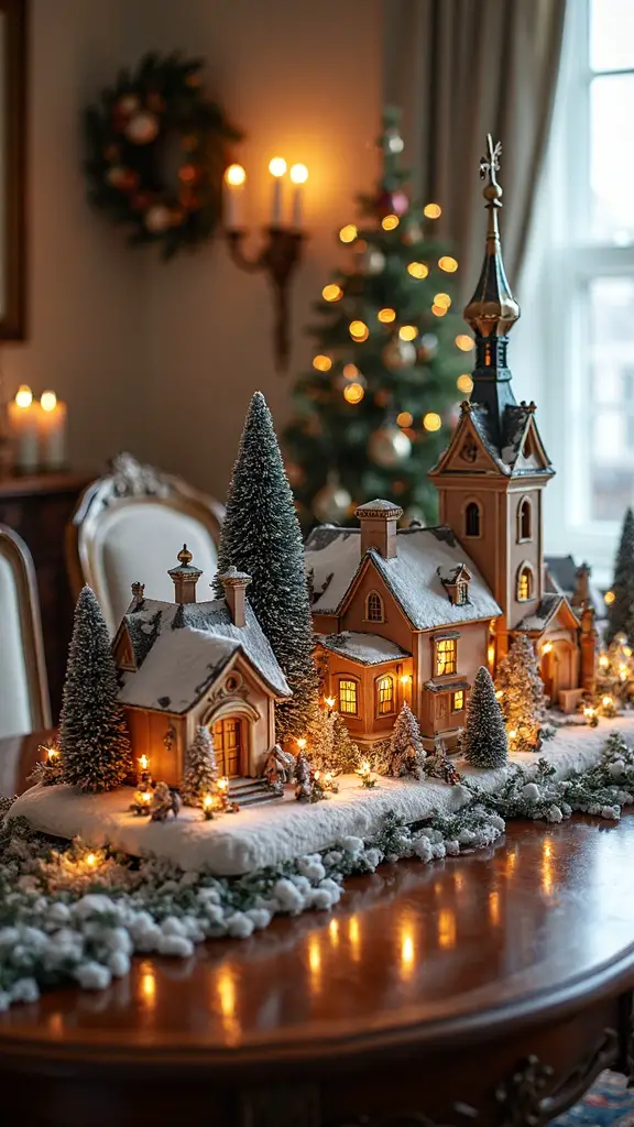 enchanting winter wonderland centerpiece display