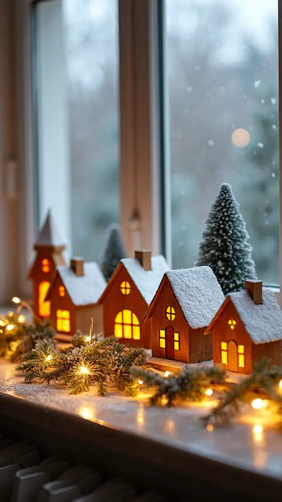 enchanting wooden christmas village display