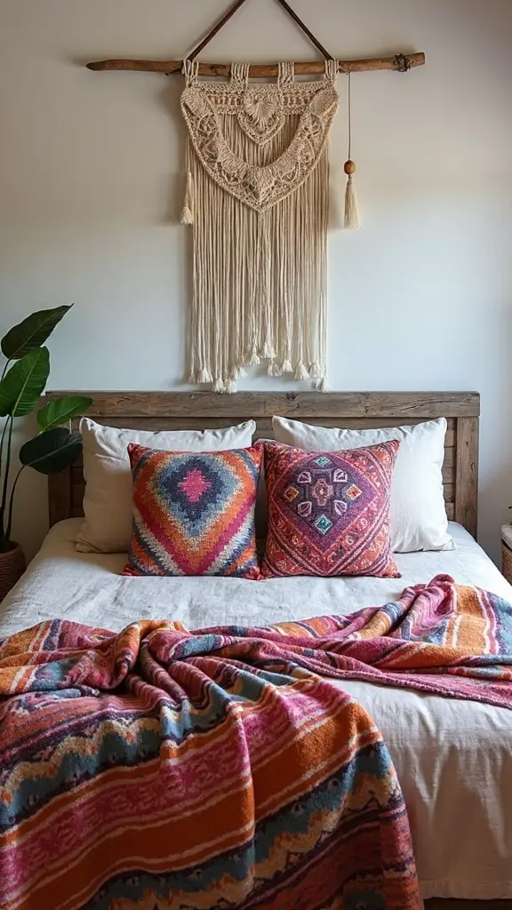 energetic boho farmhouse bedroom style