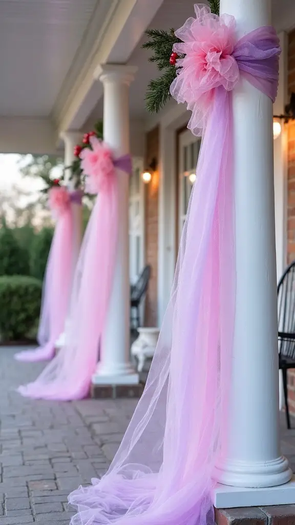 ethereal pastel tulle porch enchantment