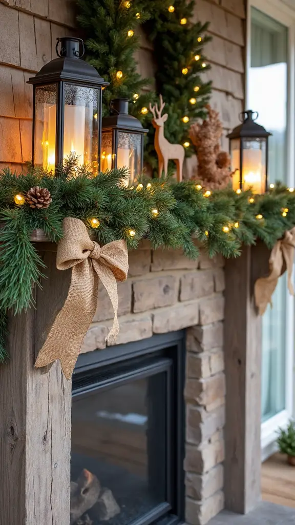 farmhouse chic outdoor christmas decor