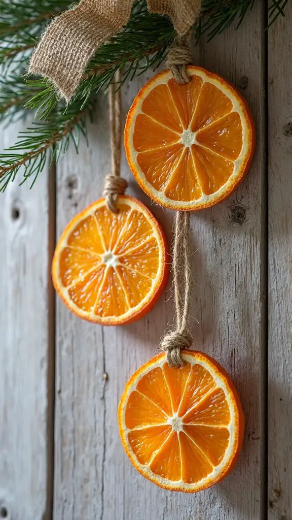 farmhouse inspired dried citrus ornaments