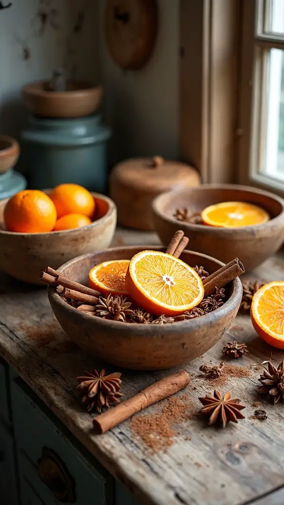 farmhouse rustic aromatic holiday display