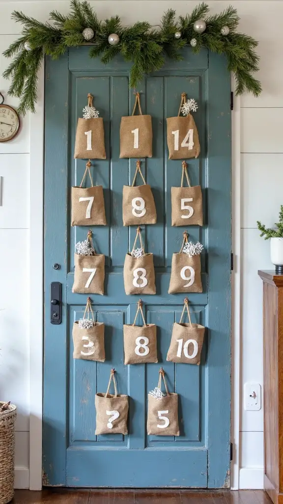 farmhouse style christmas advent calendar countdown