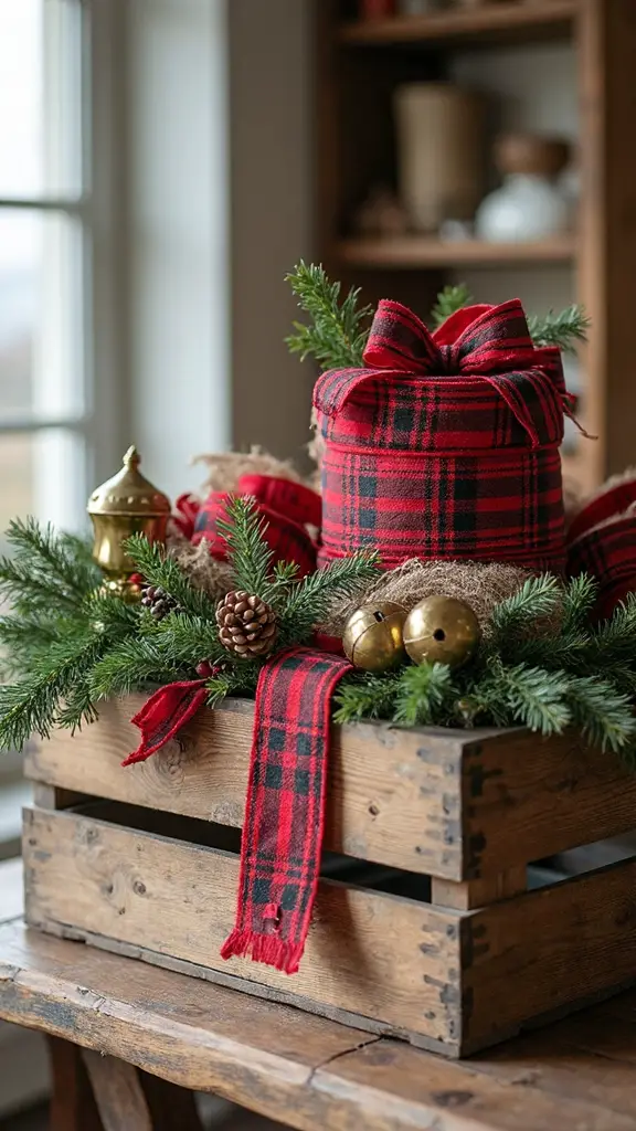 farmhouse style holiday storage crates