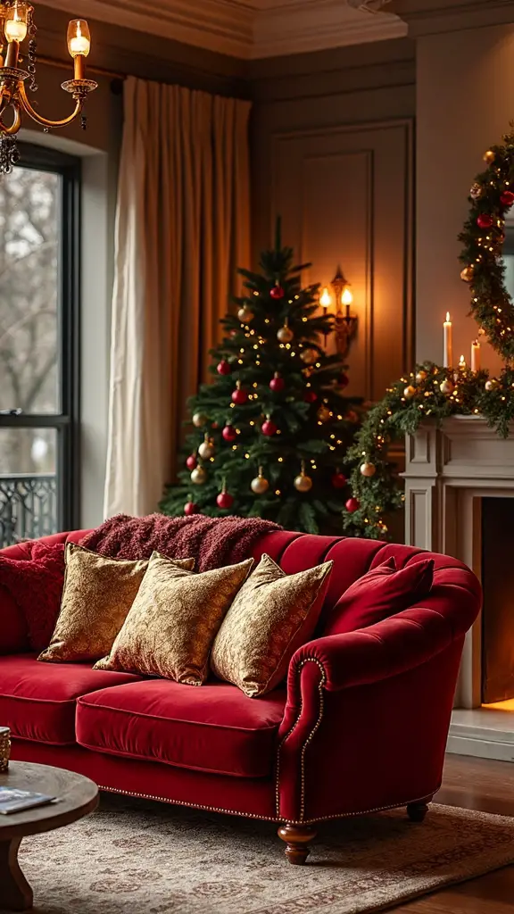 festive christmas living room decor