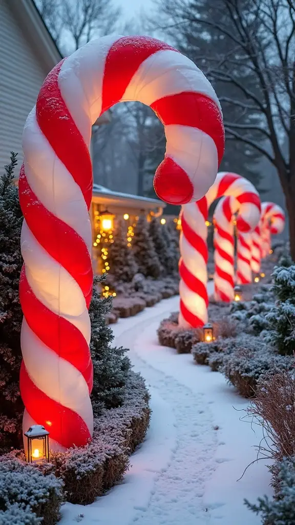 festive guiding affordable illuminated candy canes