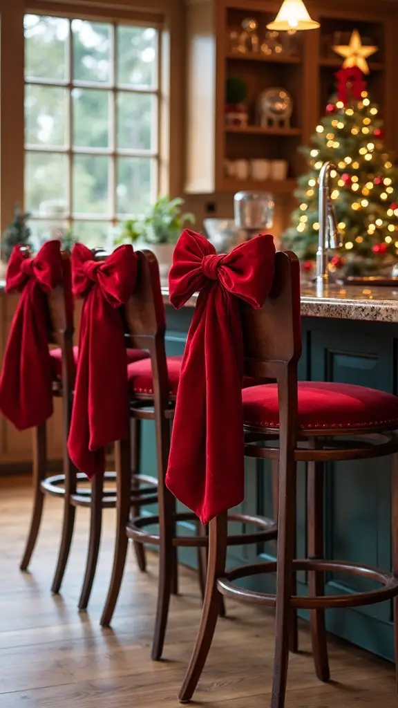 festive holiday bar stool transformation