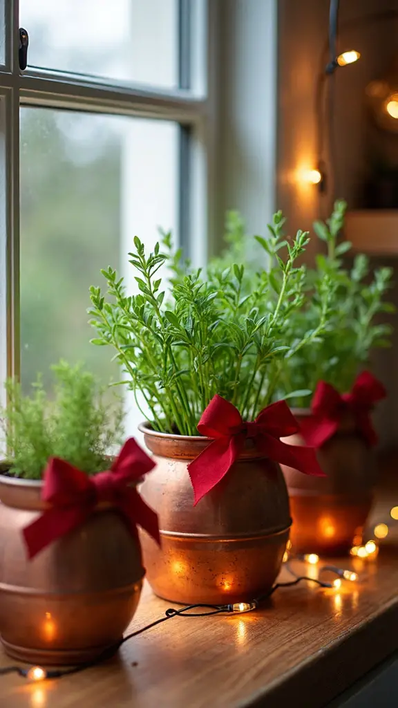festive indoor holiday herb garden