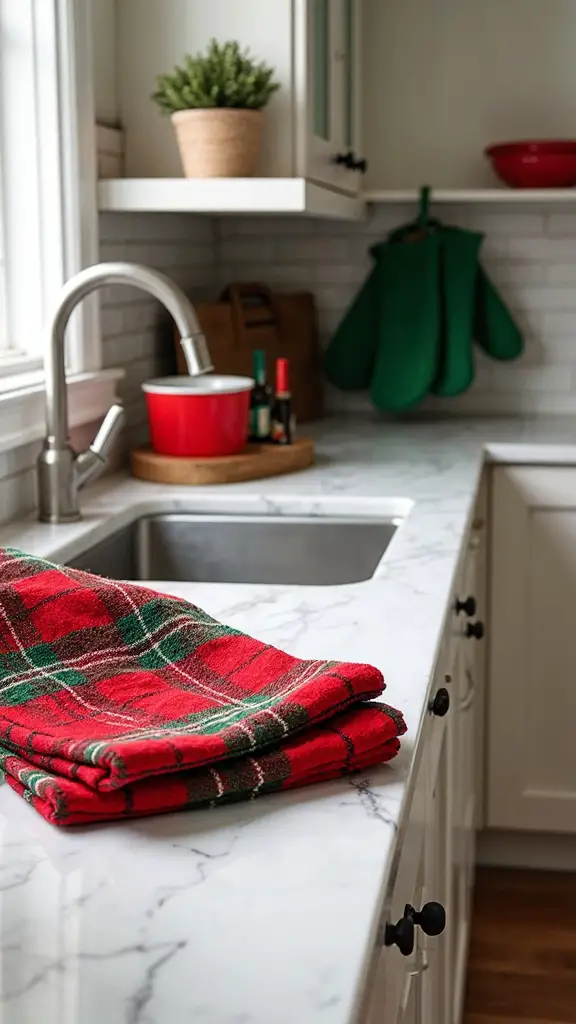 festive kitchen linens accent holiday cheer