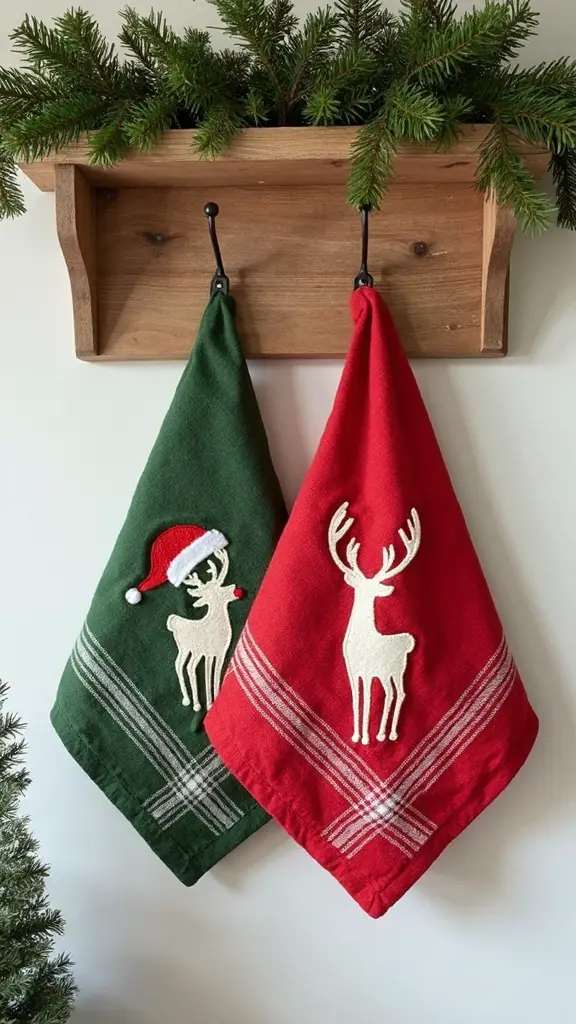 festive kitchen towel design ideas
