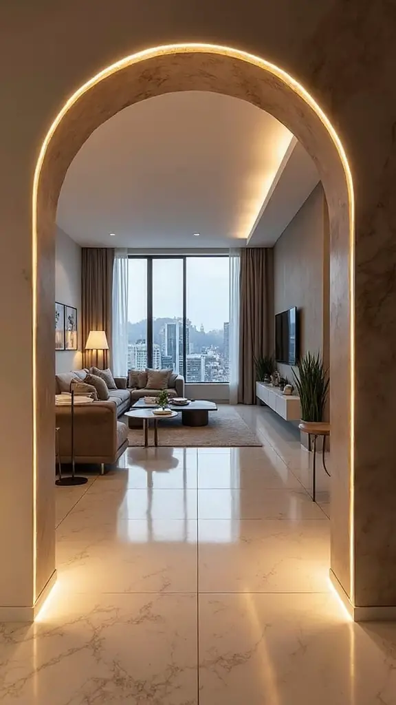 floating contemporary illuminated architectural